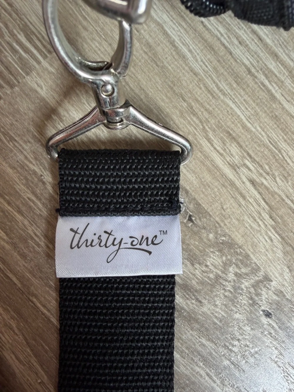 Thirty One Black & White Geometric Canvas Travel Bag